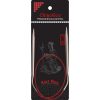 Круговые металлические спицы Knit Red 60см