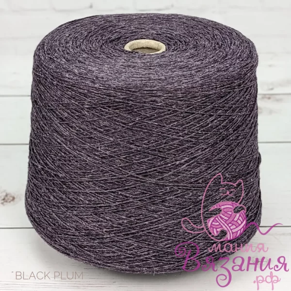 stock yarn tweed black plum