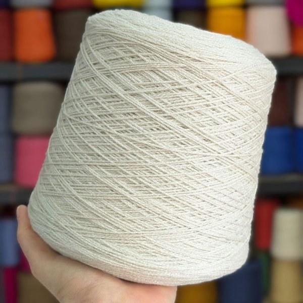 brunello cucinelli merino seta lurex bianco